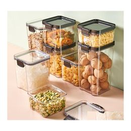 Storage Bottles Jars Xiaogui Plastic Container In The Kitchen Organizer Food Box Cajas Organizadoras Hh583 Drop Delivery Home Gard RRA