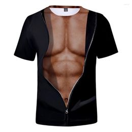 Camisetas masculinas 3D Impresso músculos fortes homens mulheres casal Cosplay Camiseta de verão Casual Casual Casual menina unissex camisa tops Tees