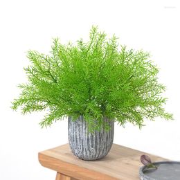 Decorative Flowers Artificial Asparagus Fern Grass High Quality Shrub Flower Home Office Green Plastic Plant For