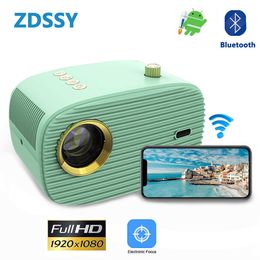 Projectors ZDSSY P28 Portable Mini Projector Retro Support 1080P Android USB Mini Beamer Phone Smartphone WIFI LED Home Theatre Movie TV R230306