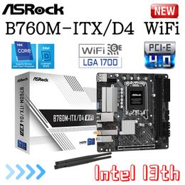 ASRock B760M-ITX/D4 WiFi LGA 1700 Motherboard DDR4 64GB 5333MHz Support Intel 13th & 12th Gen CPU PCIe 4.0 M.2 Mainboard New