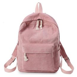 Schultaschen-Rucksack, Cord-Design-Rucksäcke für Mädchen im Teenageralter, gestreifter Rucksack für Reisen, Soulder Mochila 230310