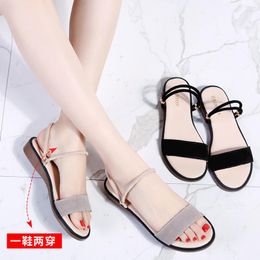 Sandals Fashion Dual-use For Women Low Roman Suede High Quality Sexy Flat Shoes Womens Summer Beach