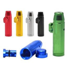 7 Colors Metal Tobacco Pipes Bullet Shaped Aluminum Snuff Snorter Smoking Tobacco Smoke Tobacco Bullet Smoking Pipe