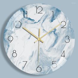 Wall Clocks Nordic Marble Geometric Clock Modern Minimalist Bedroom Art Personality Creative Living Room Fashion