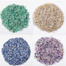 100g Aquarium Decorations Natural Gemstones Crystal Gravel Chip Healing Ore Quartz Mineral Specimens Tumbled Stones Home Potting Decor Decorative Rocks