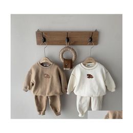 Kleidung Sets Luxus Designer 2 stücke Baby Jungen Kleidung Frühling Kleinkind Mädchen Kinder Trainingsanzug Für Mädchen Anzug Kinder Drop Lieferung maternit Dhjmu