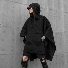 Men's Hoodies Autumn And Winter Loose Bat Cape National Tide Dark Mid-long Fashion Casual Windbreaker Hoodie Jacket