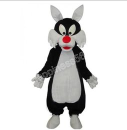 Adult size White & Black Wolf Mascot Costumes Cartoon Elk Character Dress Suits Carnival Adults Size Christmas Birthday Party Halloween Outdoor Outfit Suit