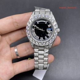 Boutique Men's Watch Automatic Mechanical Gentle man's Watch Diamond Men's Fashion Watches Black Face 43MM