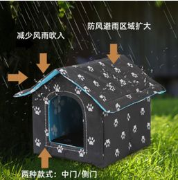 Cat Beds Furniture s House waterproof outdoor keep warm Pet Cave Nest Funny Foldable and washable For Small Dogs Puppy Pets Supplies 230309
