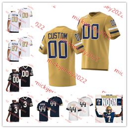 American College Football Wear Pierce Quick Georgia Tech Yellow Jackets Football Jersey Custom Stitched Mens Youth Paul Tchio Derrik Allen Kevin Harris Kenyatta