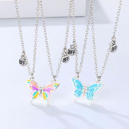 Pendant Necklaces 2Pcs/Set Fashion Women Necklace Korea Style Butterfly Gift For Friend Exquisite Charm Neck Jewellery