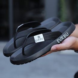 Slippers Men Men's Flip Flops Fashion Summer Beach Water Rubber Shoes Outside Male Flats Brand Sandals Black Red Green ShoeSlippers