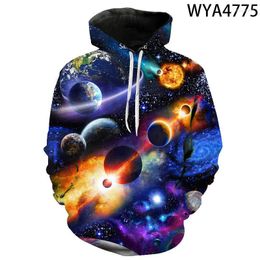 Men's Hoodies Starry Sky 3D Printed Men Women Children Arrivals Fashion Sweatshirts Boy Girl Pullover Streetwear Casual Tops