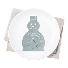 Dinnerware Sets Christmas Tableware Holder Snowman Non-woven Cloth Pouch Knives Spoons Forks Bags For Dinner Table