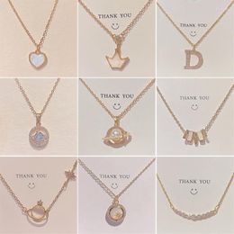 Pendant Necklaces Necklace Women Initial Charms Aesthetic Gothic Personalized Chain Jewelry Temperament Lovely WholesalePendant Elle22