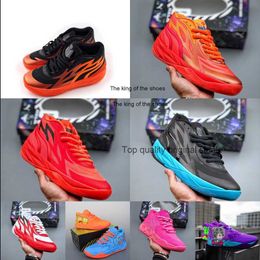 2023Lamelo shoes Mens lamelo ball basketball shoes MB 02 Red Black Bred White Blue Orange Rick Morty Purple Cat Carton Pink Melo sneakersLamelo shoes