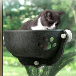Cat Beds Furniture Window Hammock With Cushion Pet s Hanging Bed Sleeping Strong Suction Cups Kitty Sunny Seat Nest dges 230309