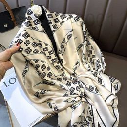 Shawls designer High-grade silk large scarf spring and autumn light luxury gift beach towel shawl 5FGD