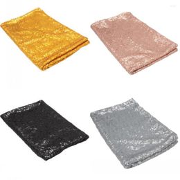 Table Cloth Rose Gold Sequin Tablecloth Glitter Round Rectangle Embroidered For Wedding Party Colour