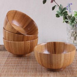 Bowls Creative Wooden Kids Tableware Baby Dishes Salad Ramen Rice For Health Chinese Instant Noodles Strong Bamboo Gift