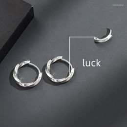 Hoop Earrings Silver Color Fashion Personality Mobius Men And Women Trendy Earring Jewelry Gift ES672