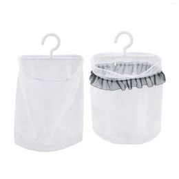 Storage Bags Clothespin Bag With Hanger Breathable Mesh Nets For Bathroom Travel El