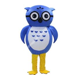 Super Cute Blue Owl Mascot Costume Halloween Christmas Fancy Party Dress Cartoon Character Outfit Suit Carnival Unisex Adults Outfit