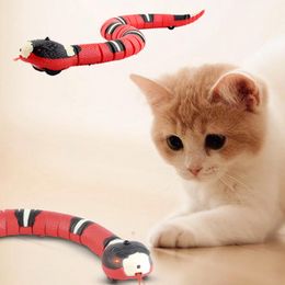 Cat Toys Smart Sensing Snake Automatic Electric USB Charging Pet Interactive Dogs Game Play Toy Accessories 230309