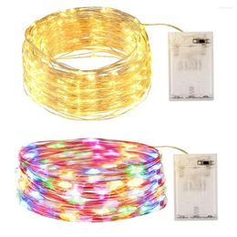 Strings 2m LED String Light Copper Wire Fairy Night Christmas Garland Bedroom Decor