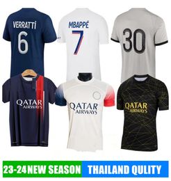 23 24 2024 camisas de futebol MBAPPE HAKIMI SERGIO RAMOS WIJNALDUM 2023 Maillots camisa de futebol maillot de foot ICARDI VERRATTI MARQUINHOS DI MARIA KIMPEMBE DRALER