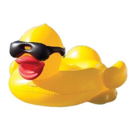 SpasHG Inflatable Pool Floats Rafts Swimming Yellow with Handles Thicken Giant PVC Duck Pools Float Tube Raft