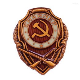 Brooches Soviet Excellent Sniper Brooch Russian Hammer And Sickle Military Army WWII 1942