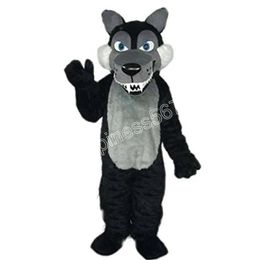 Adult size Black Wolf Mascot Costumes Cartoon Elk Character Dress Suits Carnival Adults Size Christmas Birthday Party Halloween Outdoor Outfit Suit