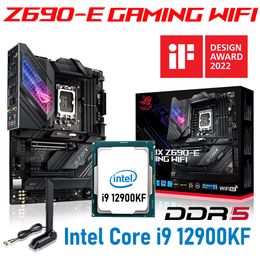 Asus ROG STRIX Z690-E GAMING WIFI With Intel Core i9 12900KF Motherboard Combo i9 DDR5 128GB Intel Z690 Gaming Placa-me Kit New