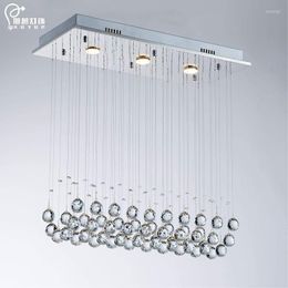 Pendant Lamps Modern Simple Restaurant Chandelier Hallway Creative Rectangular LED Bar Front Desk Clothing Shop Window Bead Curtain Lamp