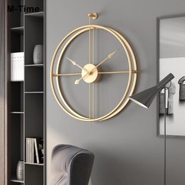 Wall Clocks Nordic Clock Modern Design Large Office Living Room Decoration Mute Big Kitchen Hanging Watch Reloj De Pared 3DWallWall