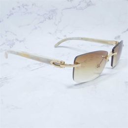 A115 Carter Rimless Designer nglasses Square Bianco Nero Buffs Occhiali Trendy Eyewear Gafas De Sol Hombre