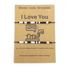 Strand I Love You Morse Code Bracelet Couples Matching Bracelets For Him And Her Boyfriend Girlfriend Mother Daughter