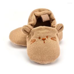 First Walkers Cartoon Knitting Cotton Baby Shoes Toddler Crib Cute Non-Slip Slippers Born