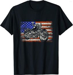 Men's T Shirts USA Flag American Pride Motorcycle Riding O-Neck Cotton Shirt Men Casual Short Sleeve Tees Tops Harajuku Streetwear