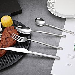 Dinnerware Sets Jishi 304 Stainless Steel Cutlery Knife Fork And Spoon Knight Series Western Set Steak El Gift Forks Are Appl