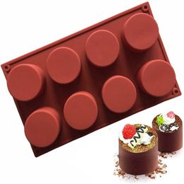 Silicone Mould Cake Pastry Baking Round Jelly Pudding Soap Form Ice Decoration Tool Disc Bread Biscuit Mould Baking Mould