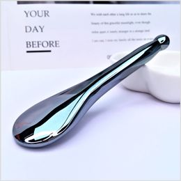 Spoon Gua Sha Tool Head Acupuncture Pen Massage Wand Beauty Pointed Stick Natural Terahertz Stone Face Eye Skincare Tool