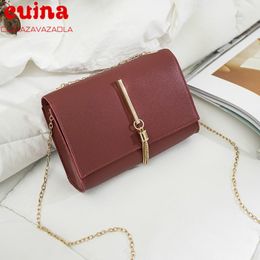 Evening Bags Simple Flap Shoulder Pu Leather For Wome Girls Pure Color Mini Messenger Chest Bag Crossbody Handbags Feminina