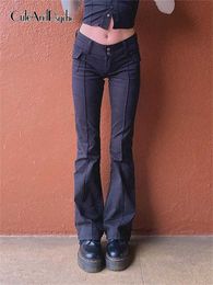 Women's Pants Capris Streetwear Women Y2K Straight Pants Vintage Low Wasited Aesthetic Cargo Pants Harajuku Korean Basic Joggers Pants Cuteandpsycho L230310