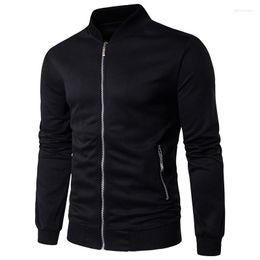 Men's Jackets Fashion Men Baseball Jacket Spring Autumn Thin Casual Coat Mens Black Stand Collar Bomber Male Slim Zipper Outerwear 3XLMen's