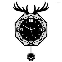 Wall Clocks Creative 3D Clock Modern Design Nordic Brief Living Room Decoration Kitchen Art Hollow Watch Home Decor