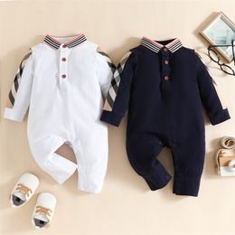 Baby Rompers purity long sleeves baby Jumpsuit Kids Newborn Clothing Lapel Fashion Boys Girl Cute Child Set Toddler Comfortable Jumpsuit